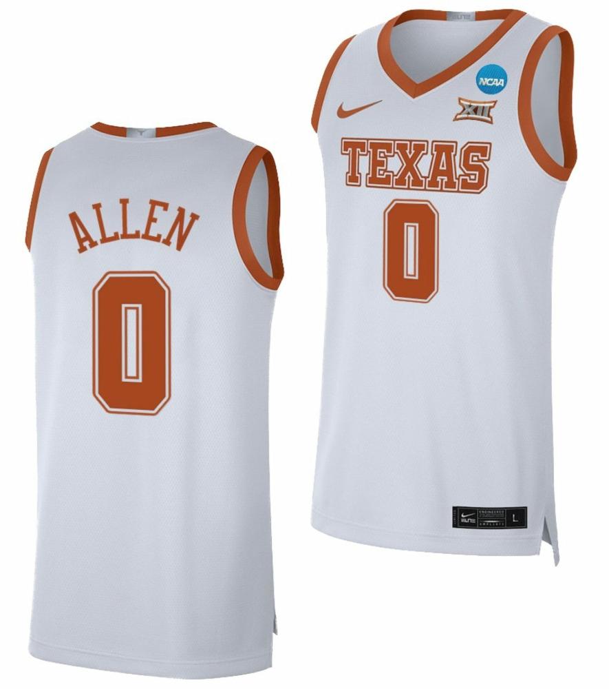 Timmy Allen Jersey Texas Longhorns College Basketball 2023 Ncaa March Madness W