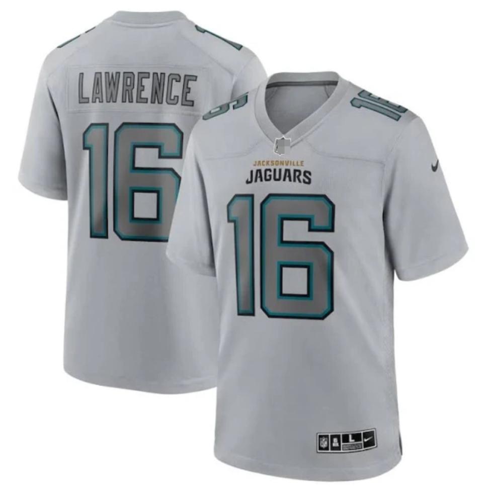 Trevor Lawrence 16 Jacksonville Jaguars Football Jersey   Gray