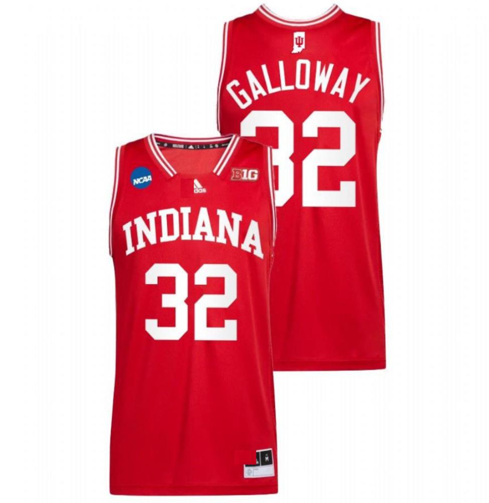 Trey Galloway 32 Ncaa 2023 24 Indiana Hoosiers College Basketball Red Jersey