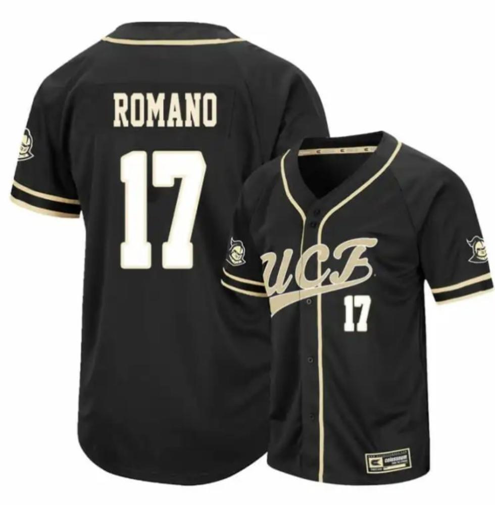 Ucf Knights 17 Nick Romano Black College Baseball Jersey