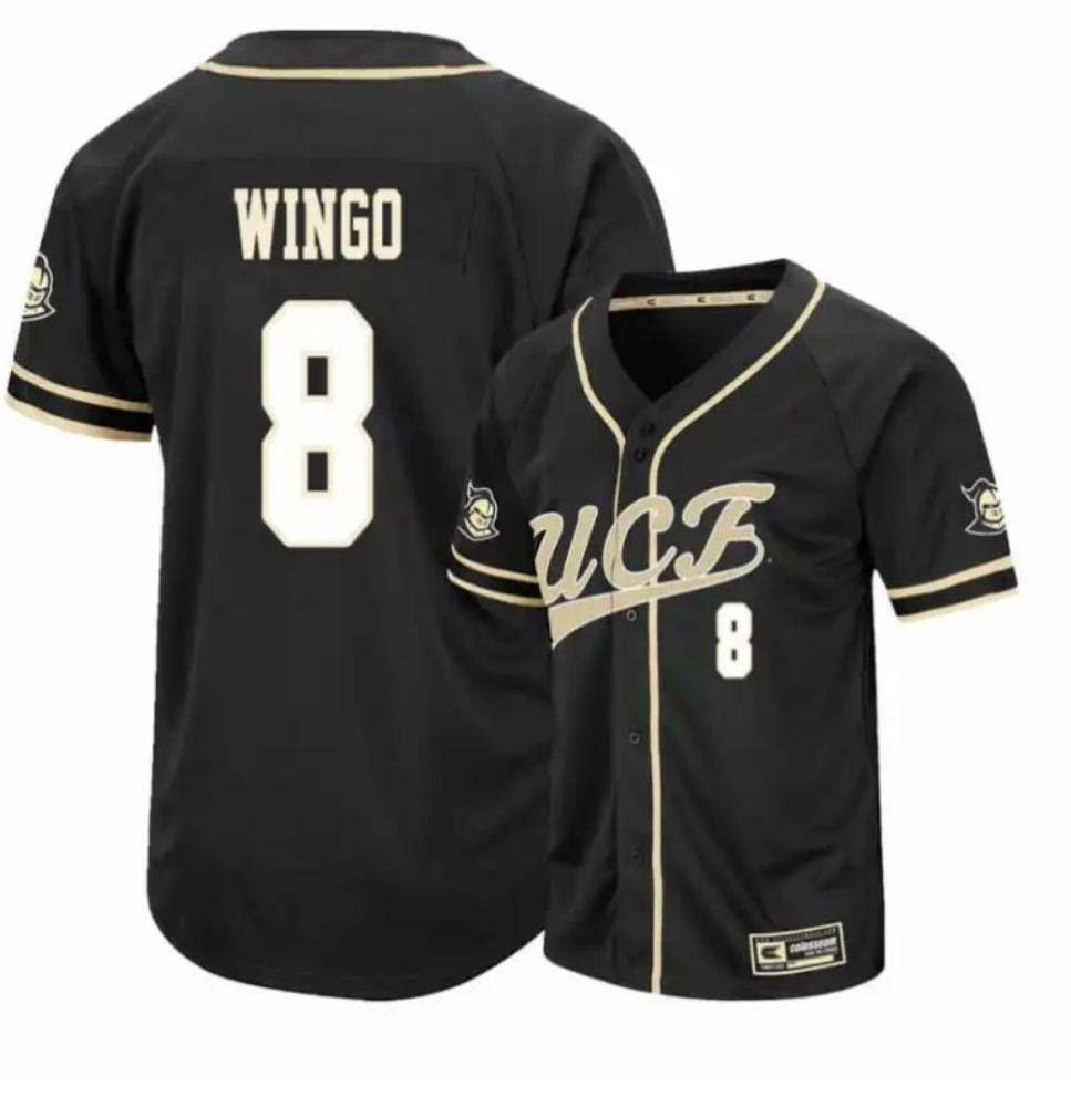 Ucf Knights 8 Dalton Wingo Black College Baseball Jersey