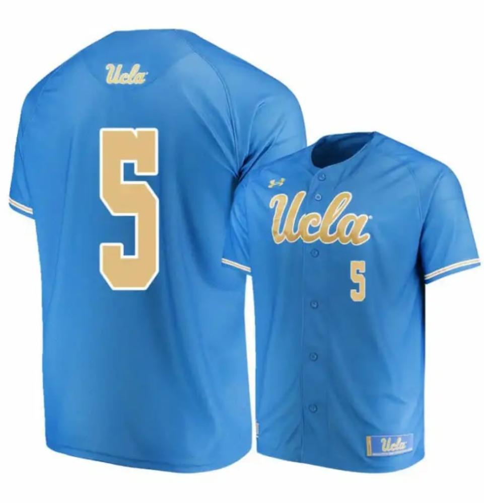 Under Armour Ucla Bruins 5 Garrett Mitchell Blue College Baseball Jersey