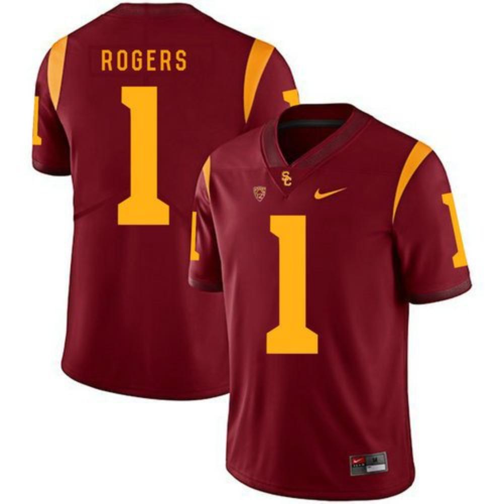 Usc Trojans 1 Darreus Rogers Red College Football Jersey