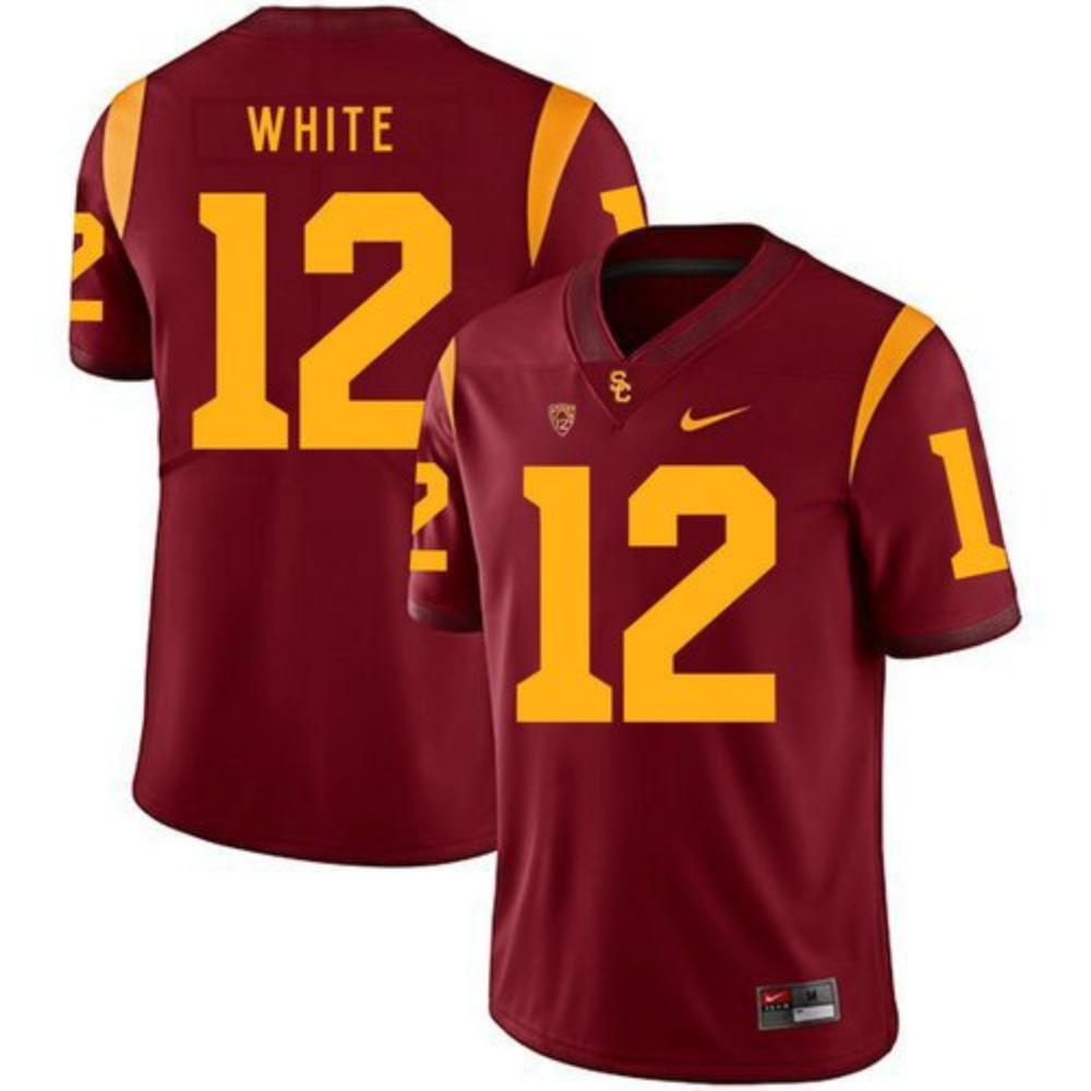 Usc Trojans 12 Charles White Red College Football Jersey