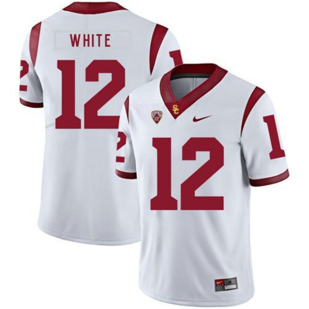 Usc Trojans 12 Charles White White College Football Jersey