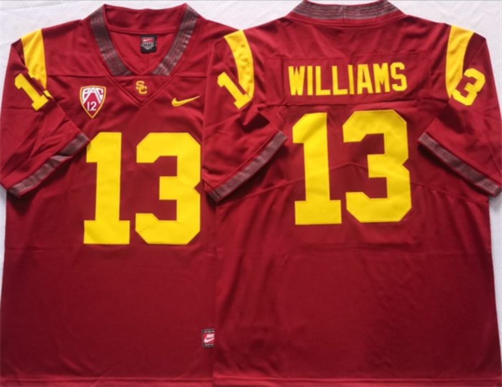Usc Trojans 13 Caleb Williams Red Stitched Jersey