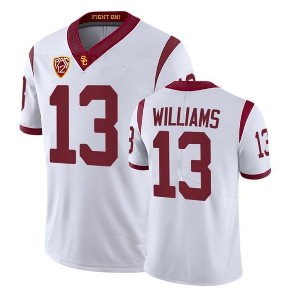 Usc Trojans 13 Caleb Williams White Stitched Jersey