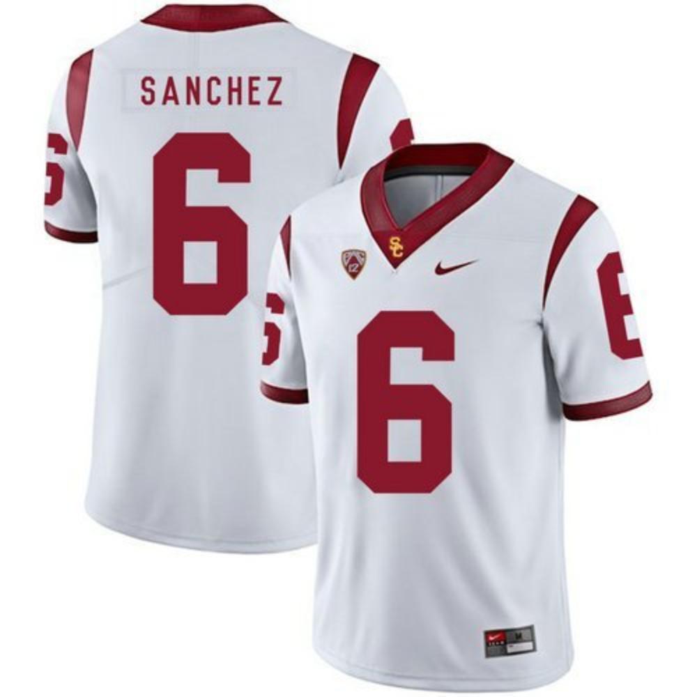 Usc Trojans 6 Mark Sanchez White College Football Jersey