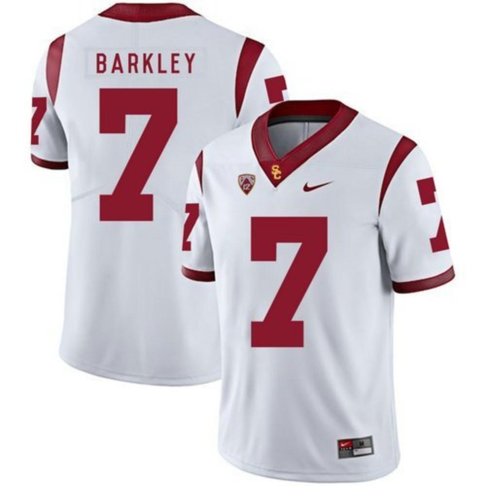Usc Trojans 7 Matt Barkley White College Football Jersey