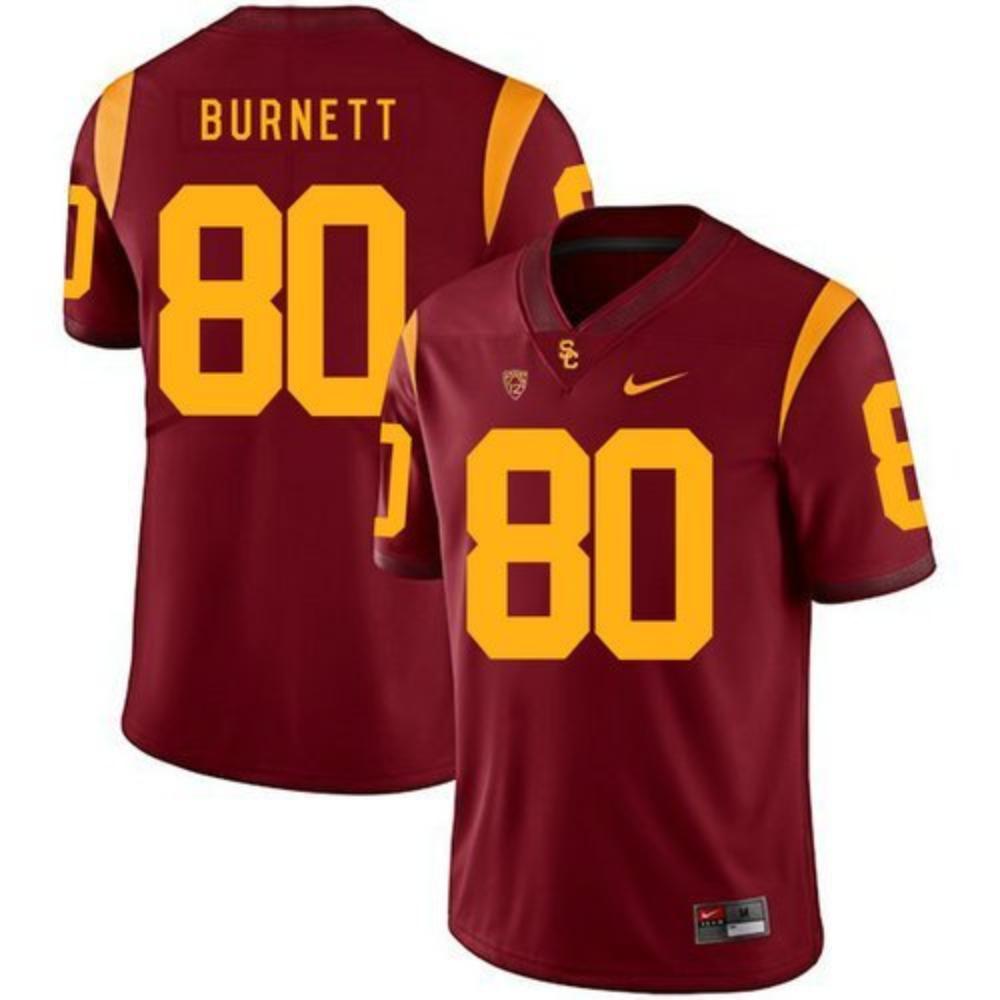 Usc Trojans 80 Deontay Burnett Red College Football Jersey