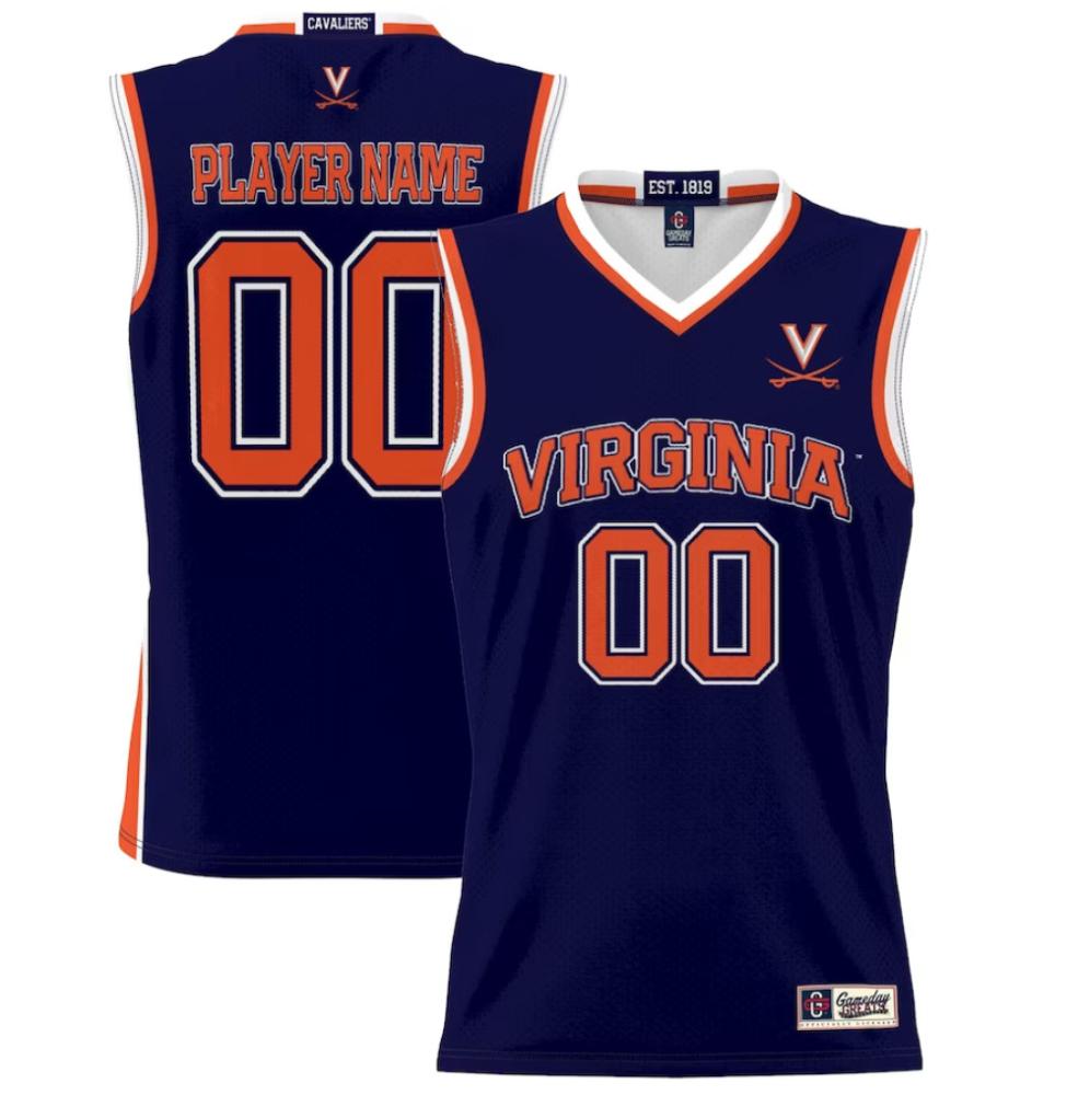 Virginia Cavaliers Nil Pick a player Lightweight Basketball Jersey Navy