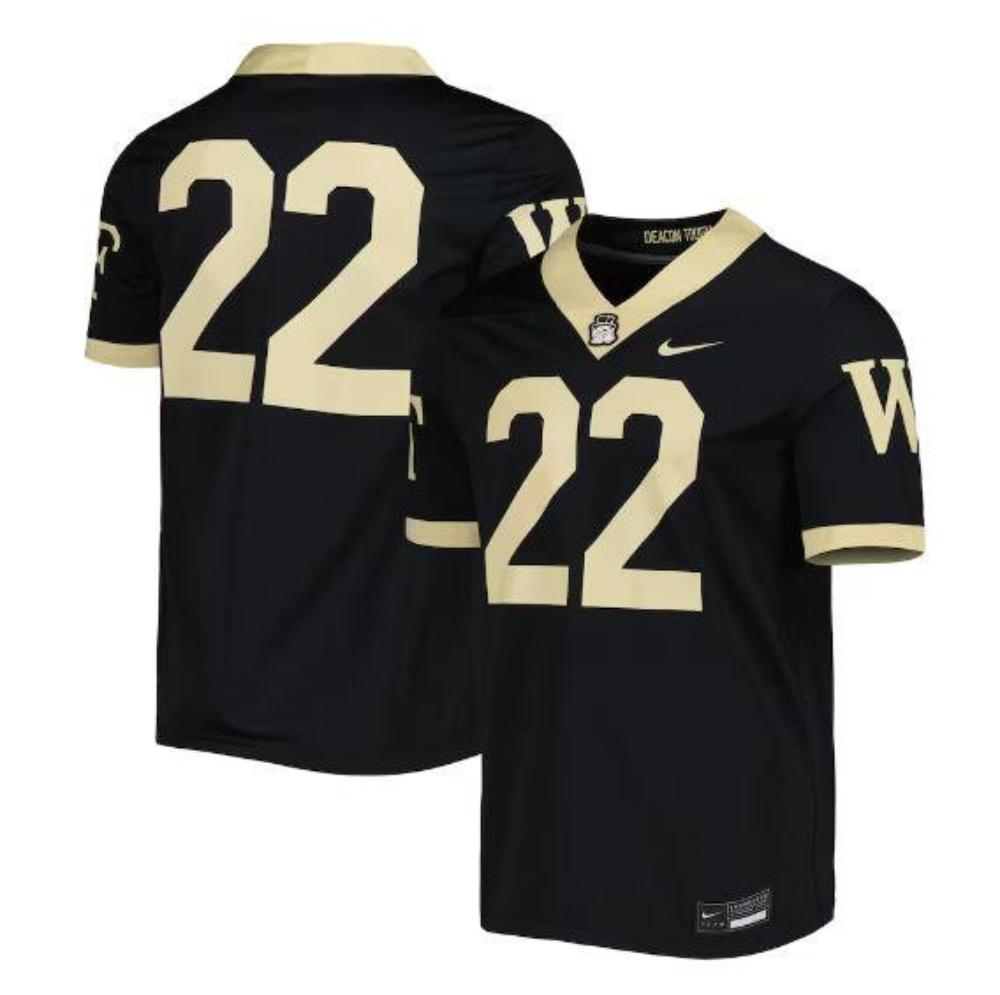 Wake Forest Demon Deacons Customized Black Stitched Football Jersey
