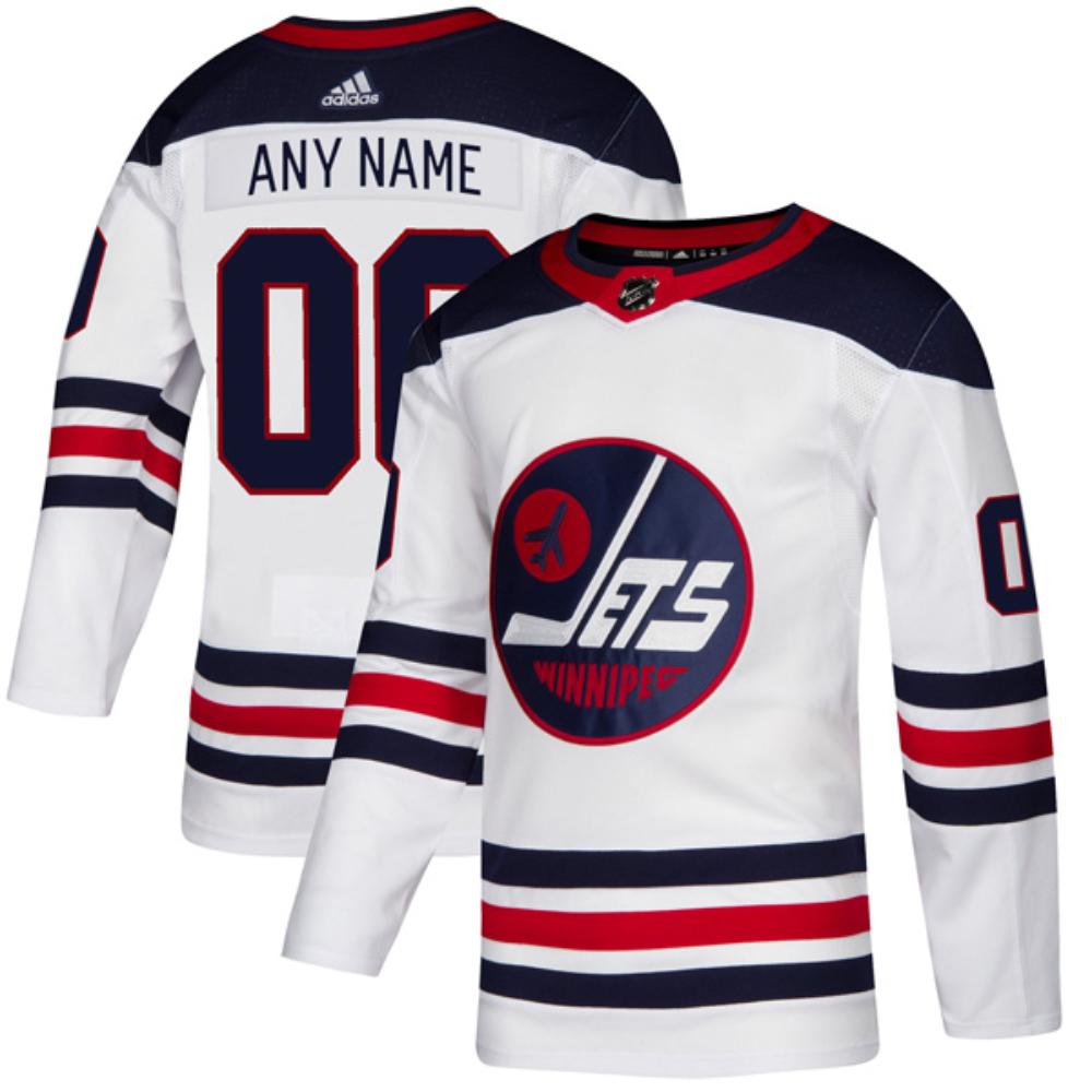 Winnipeg Jets Hockey White Heritage Custom Jersey All Stitched