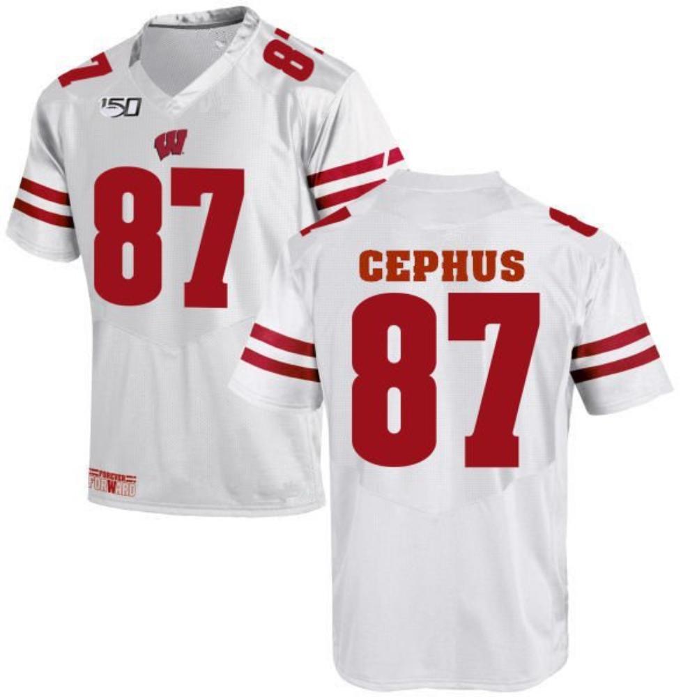 Wisconsin Badgers Quintez Cephus 150th Anniversary Jersey White