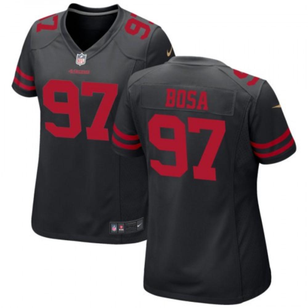 Women San Francisco 49ers 97 Nick Bosa Jersey Black 2020 Game Football