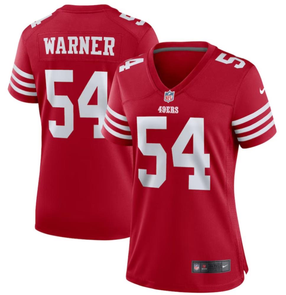 Womens Fred Warner 54 Scarlet San Francisco 49ers Player Jersey