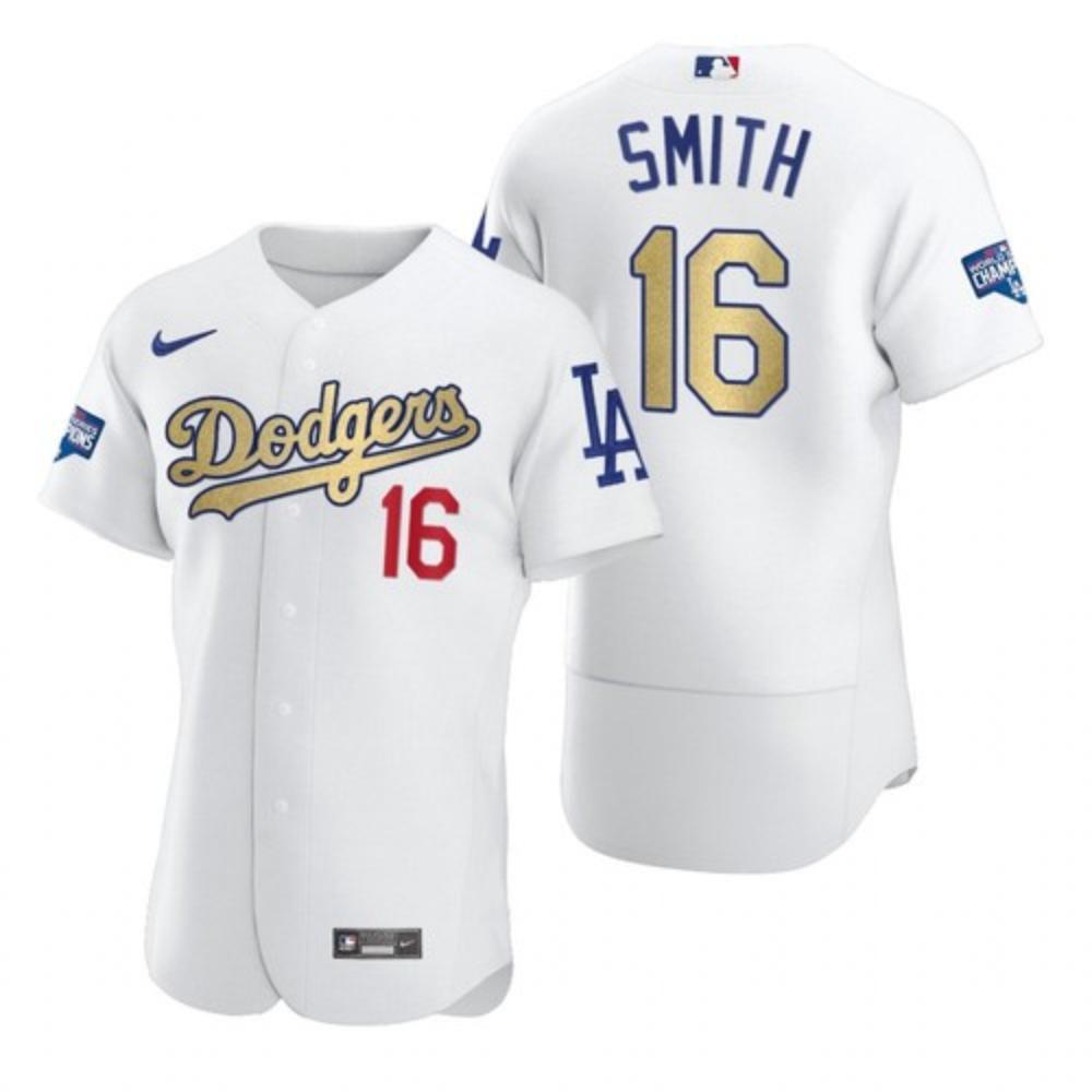 Youth 2021 Gold Program Will Smith Jersey Los Angeles Dodgers White