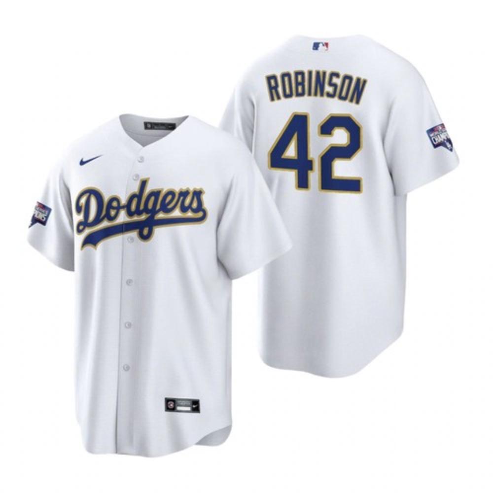 Youth Jackie Robinson Jersey 2021 Gold Program Los Angeles Dodgers