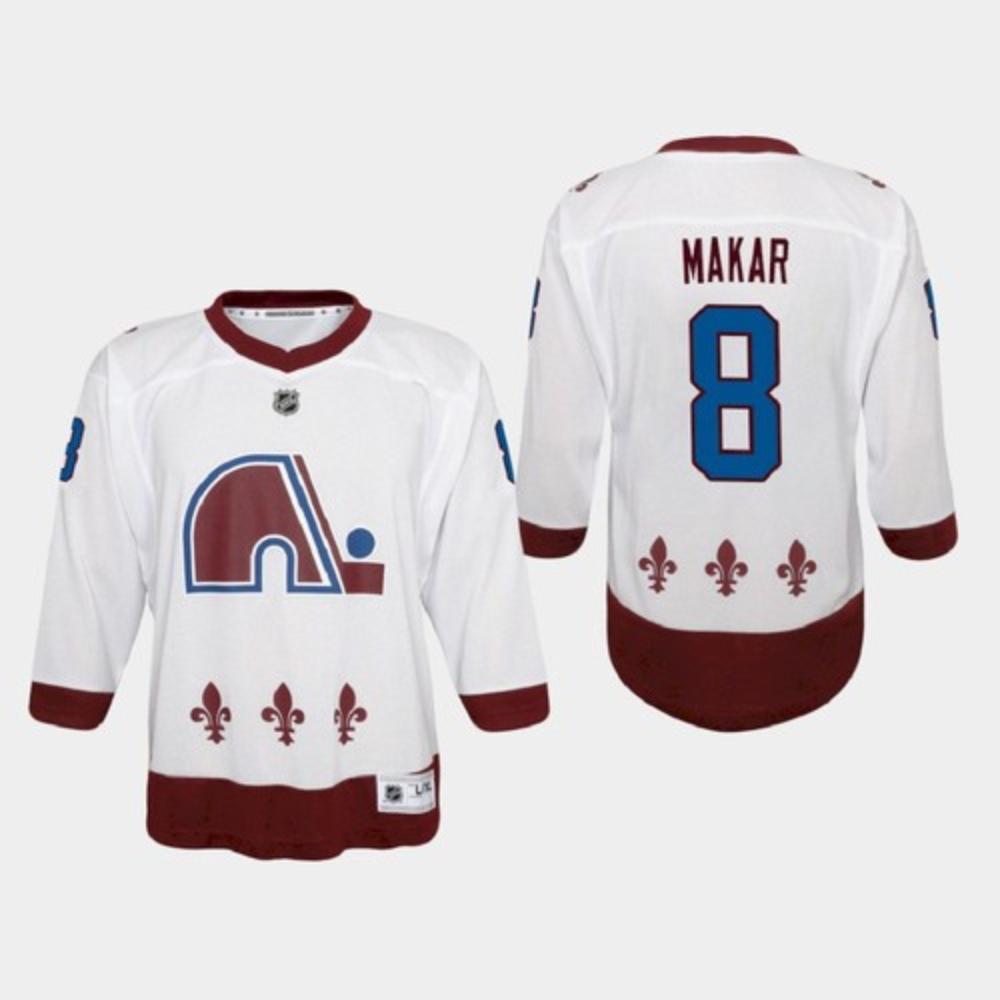 Youth White Reverse Retro 2021 Cale Makar Jersey Colorado Avalanche