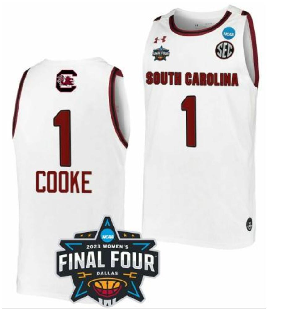 Zia Cooke Jersey South Carolina Gamecocks Basketball 2024 Ncaa Final Four
